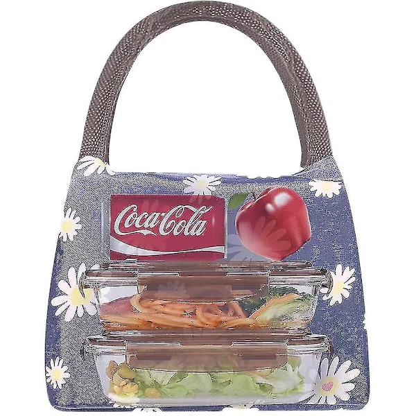 Bärbar lunchlådeväska, arbetslunchväska, liten lunchväska, lunchväska för kvinnor, lunchväska
