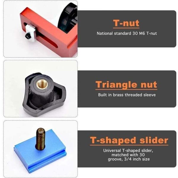 T-Track - LUSKYKA® - Aluminiumslegering - Rød - 2 Stykker - Standard T-Tracks - Præcisionsmontering