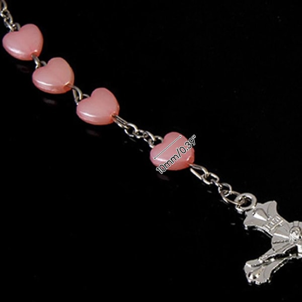 Krystal træ bøn rosenkrans kæde krydsede kristne smykker gave til kvinder