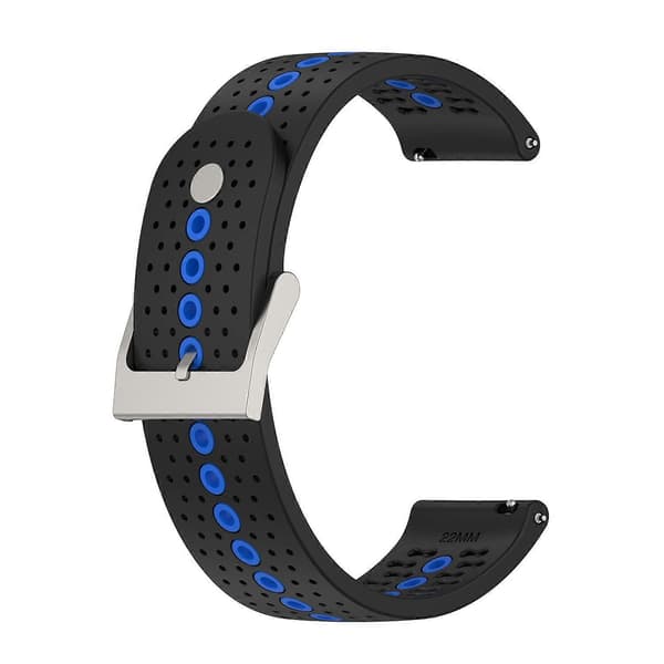 Farverig hul silikonerem til Suunto 9 Peak Black Blue