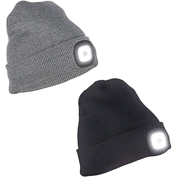 USB-oppladbar LED-lue. Belysnings- og blinkende alarmmodi 8 LED-hender