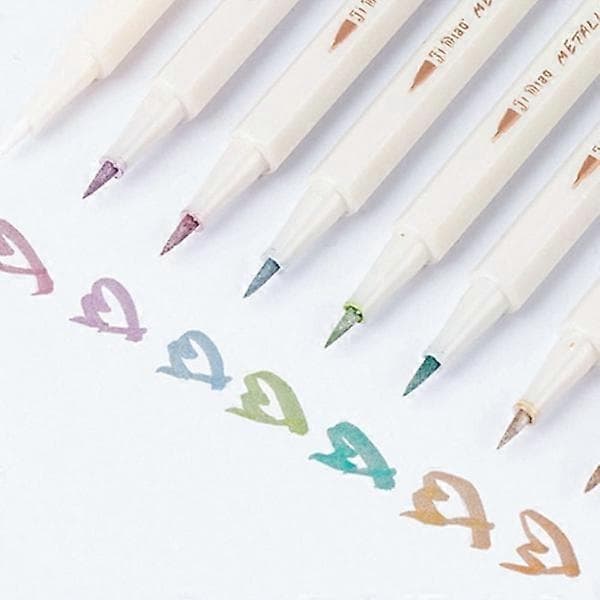 Tuschpen Metallic Pen HÅRD SPIDS - 12 FARVER