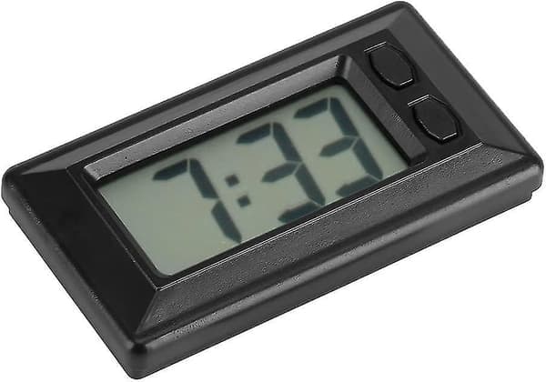 Digital Klocka Portabel Bil Elektronisk Klocka (Svart) (1 st)