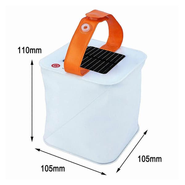 Sammenleggbar solcellelykt - 150 lumen campinglys Luminaid Packlite - oppblåsbar lampe Fp