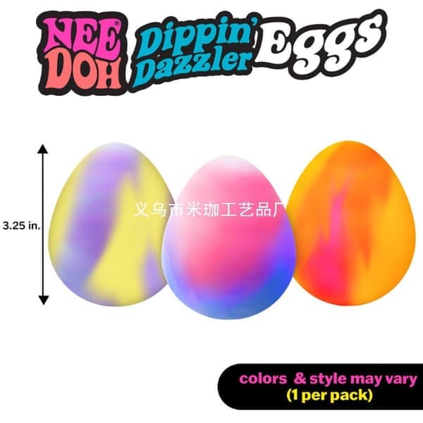 NeeDoh Dippin Dazzler Æg Påskeæg Beroligende Blød Gel Som vist på billedet Easter egg A