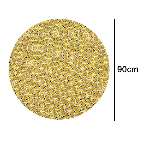 Pyöreä pöytäliina rypistymätön haalistumaton pöytäliina Round yellow 90 cm