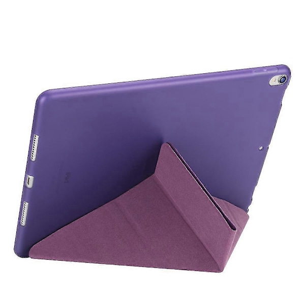 Origami Stativ Lær Smart Etui for iPad Air 10.5 (2019) / Pro 10.5 tommer (2017) Purple