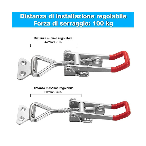 10 stk. Toggle Latch Clamp, 304 rustfrit stål trækhaspe låse, hurtigudløsende håndværktøj Toggle Cla