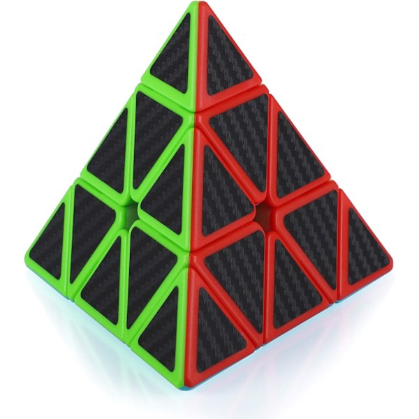 3x3 3x3x3 Pyramid Cube Smooth Speed Pyraminx Magic Cube 3D Puzzle Brain Teaser Stocking Filler for Kids and Aadult