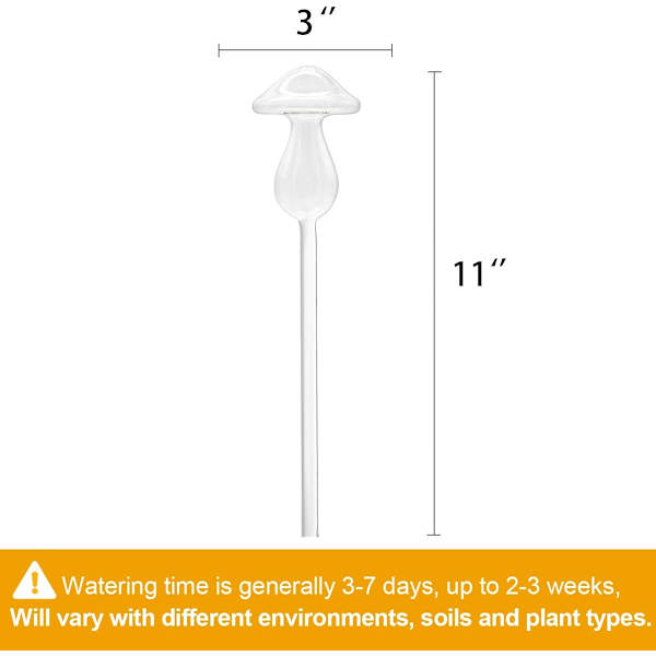 Plante-drypper, glas plantevandingskugle, automatisk plantevandingskugle, automatisk vandingssystem til indendørs og udendørs planter 2Mushrooms