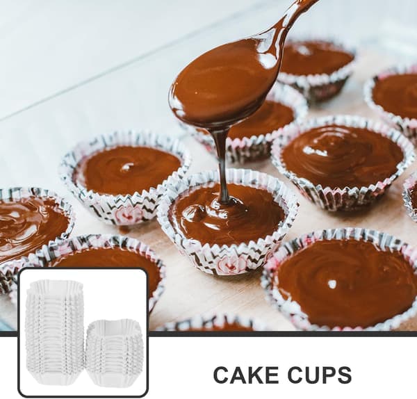 1000 stk. kage-muffinsforme papir-muffinskopper 3 tommer hvide papirbagekopper