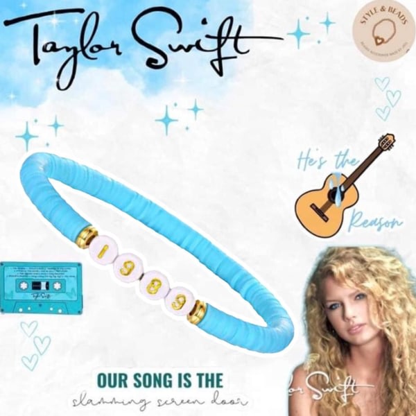 9 STK armbåndssæt Taylor Swift Album inspireret armbåndsmode