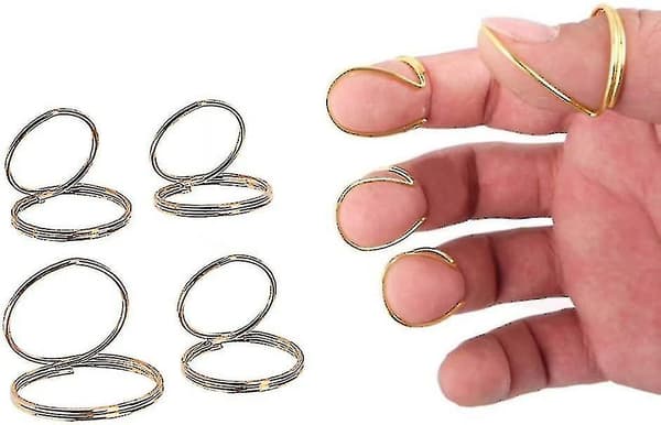 8 stk. Guitar Finger Pick Sæt - Rustfrit Stål