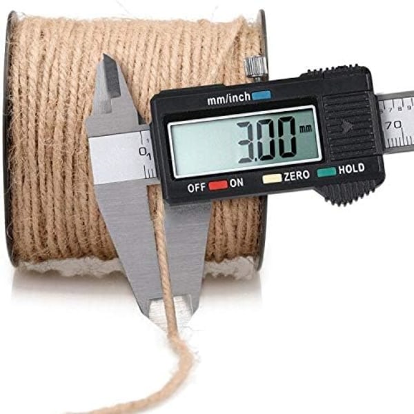 Jutegarn Twine 3MM, 100M Naturlig Have Jute Reb, 3 Lag Kunst og Håndværk Linned Garn til DIY Håndværk; Havebrug