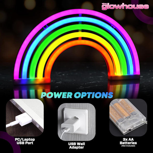 Premium Rainbow LED Neon Lysskilt Soveværelse Væglampe [Energiklasse A+]