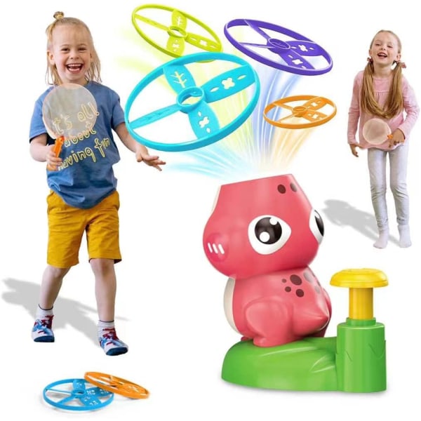 Sports & Outdoor Toys Pop-up Flygande tefat för barn Stem Fötter Hand- och ögonkoordination Bakgårdsleksaker för pojkar och flickor från 4 år och uppåt (Rosa)