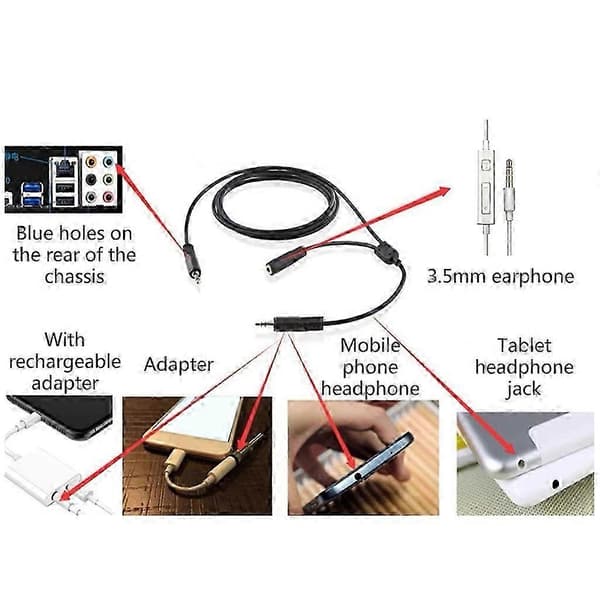 Chat Link Pro Kabel Chat Adapter Ledning for Xbox One for PS4 for Switch