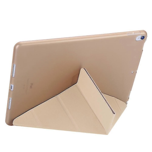 Origami Stativ Läder Smart Fodral för iPad Air 10.5 (2019) / Pro 10.5 tum (2017) Gold