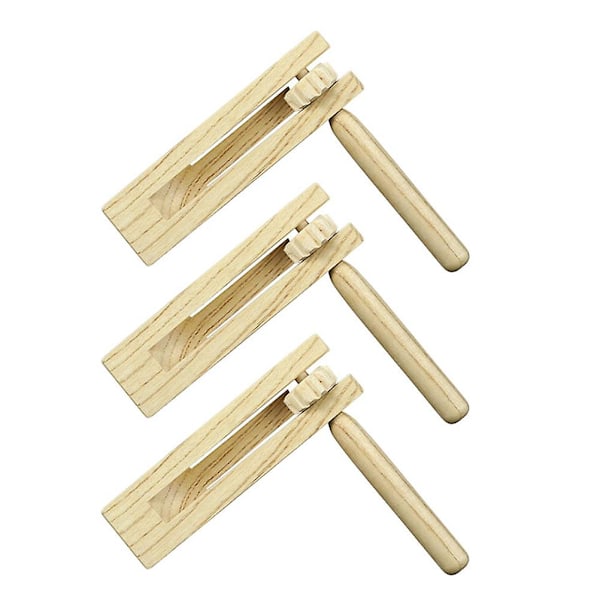 3 st barnleksaker barn S kastanjetter sport bullermaker fingercymbaler barn musikaliska kastanjetter träkastanjetter