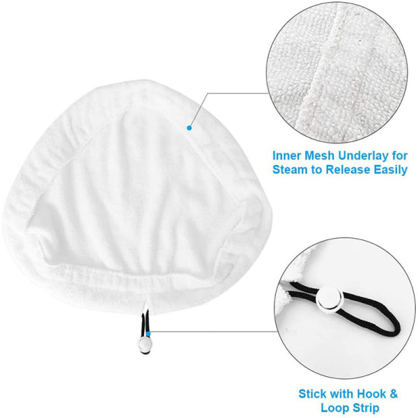 6 stk. Hjem Rengøring Damp Mop genanvendelige udskiftning Mikrofiber Rengøringspuder Vaskbare Klude til H2O H20