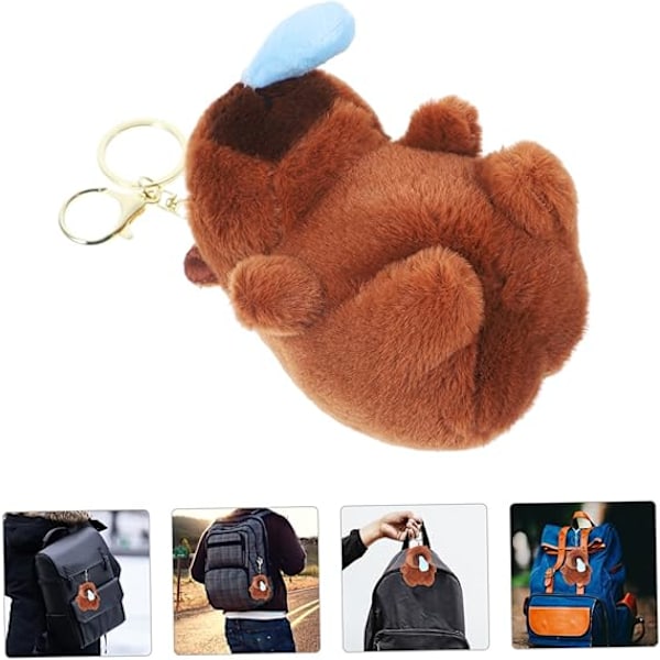 Capybara nøkkelring nøkkelring plysj nøkkelring ryggsekk anheng nøkkelringer plysj capybara anheng plysj utstoppet capybara anheng plysj capybara ornament