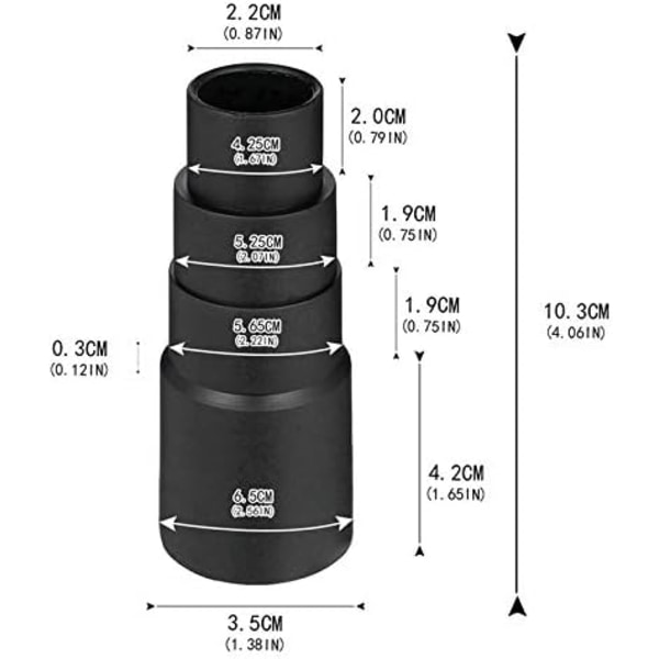 4 stk. støvsuger slange adapter, universel støvsuger slange reduktions slange adapter sæt til støvsuger slange konverter tilbehør slange konnektor