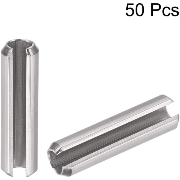 Splintede fjærpinner - M4 x 18mm 304 rustfritt stål Split fjærrulldyvelpinner Vanlig overflate 50 stk