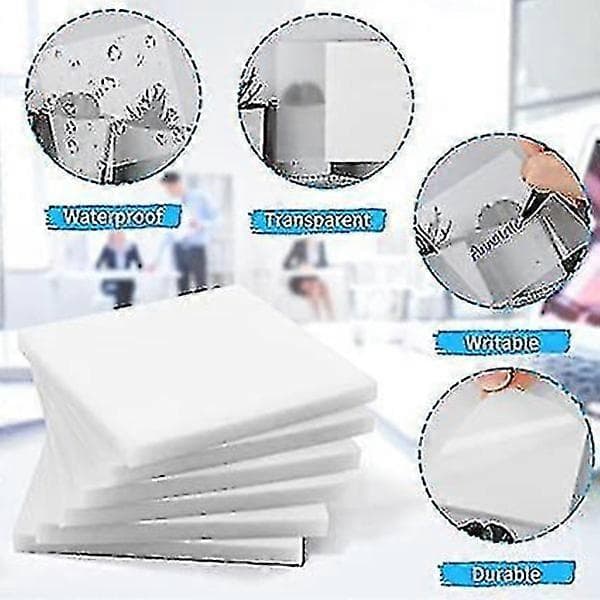 100 stk. transparente post-it lapper, 76 x 76 mm transparente selvklebende notater