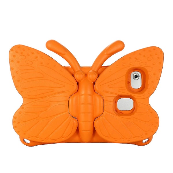 Butterfly Samsung Galaxy Tab A7 Lite 8.7 T220/t225 2021-deksel, barnevennlig, Eva mykt skummateriale, tykke fire hjørner, kamerabeskyttelse, støtsikker Orange