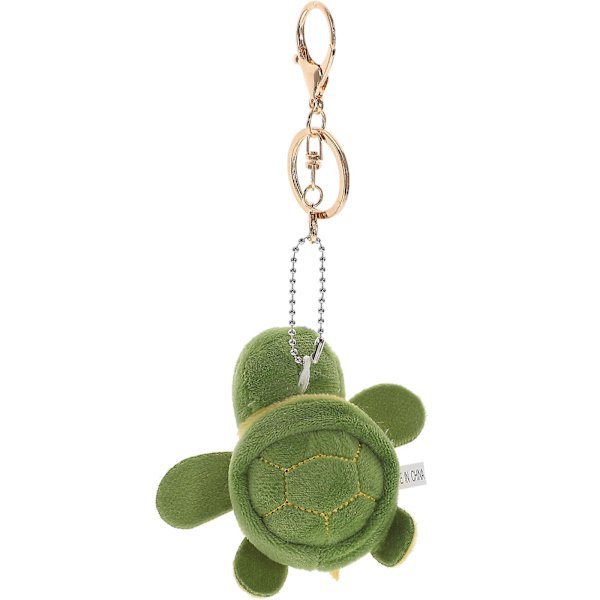 Skildpadde nøglering skildpadde form plys nøglering taske hængende ornament nøglering
