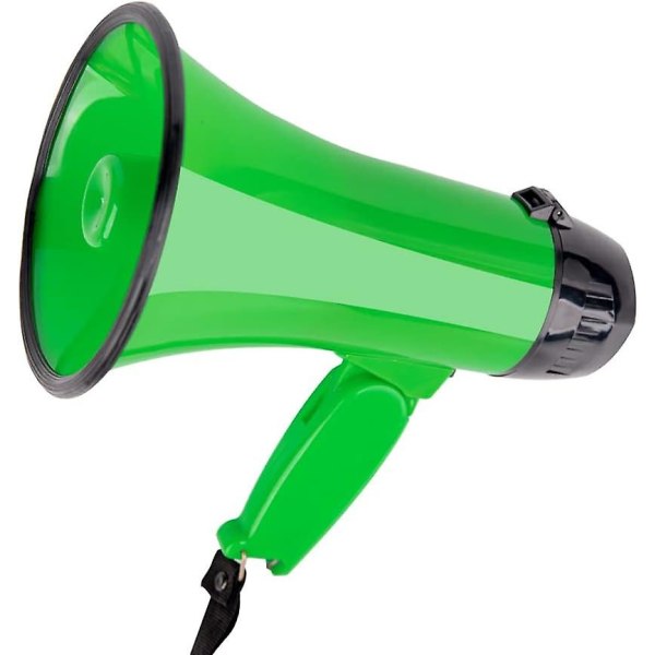 Bærbar megafon bullhorn 20 watt effekt megafon højttaler stemme og sirene/alarm tilstande med lydstyrkekontrol og rem