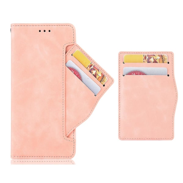 Kompatibel med Nokia 8.3 cover Justerbar löstagbar korthållare Magnetisk stängning Case Pink A