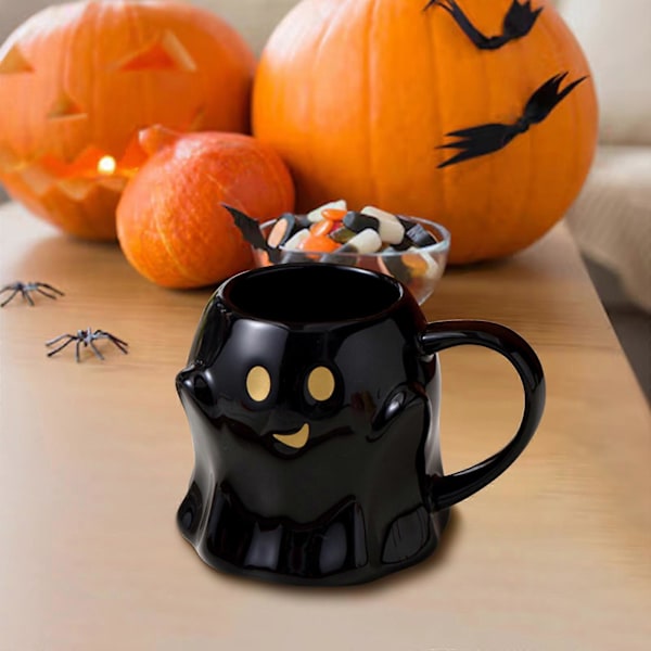14oz Halloween Spök Mugg Söt Keramik Spök Kaffe Mugg Bedårande Spök Dekoration Spöklikt Spök Ghostface Mugg Kaffe Kopp För Vuxna Barn Kvinnor Semester O Black One size
