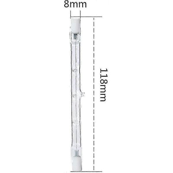 200w Ekvivalent R7s Linjär Halogenstrålkastare 3100lm 2700k J118 Säkerhetslampa 118mm - 10st