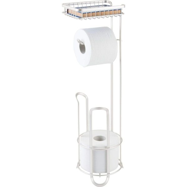 Toalettrullehållare - Fristående - Ingen borrning nödvändig - Toalettrullehållare för badrummet - Toalettpappershållare