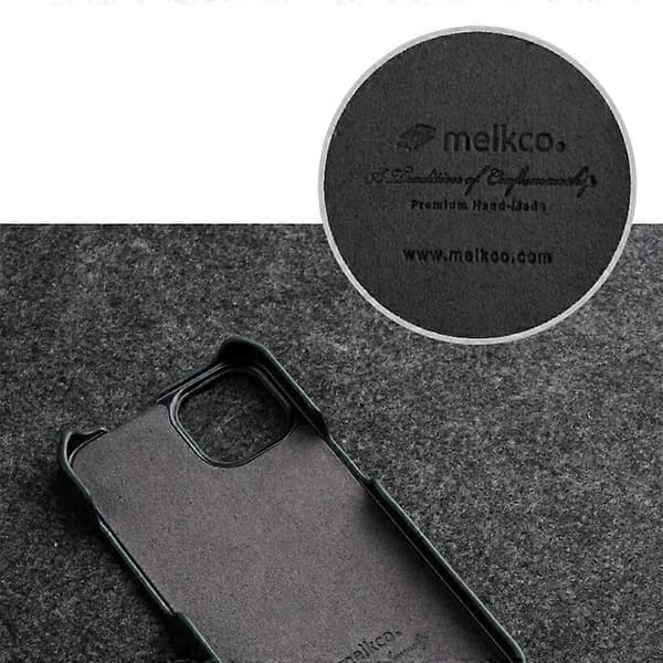 MELKCO Til iPhone 14 Pro Telefonetui Ægte Ko-Læder+PC Lodret Flip Cover Multicolor Style B