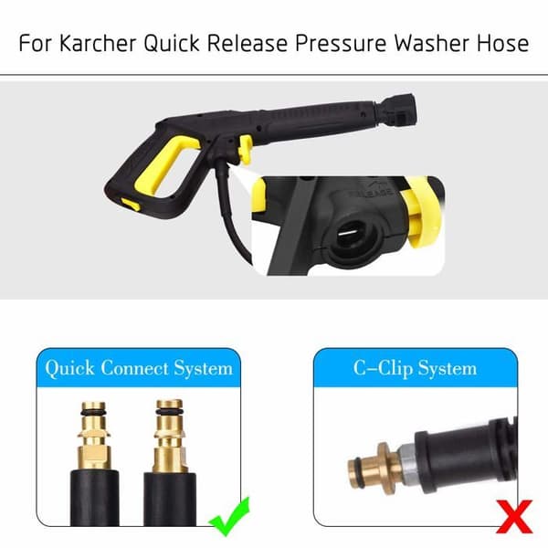 Pistolgrepp för Karcher K2-K7 – avtryckare, 150 bar, snabbkoppling och bajonett, säkerhetslås