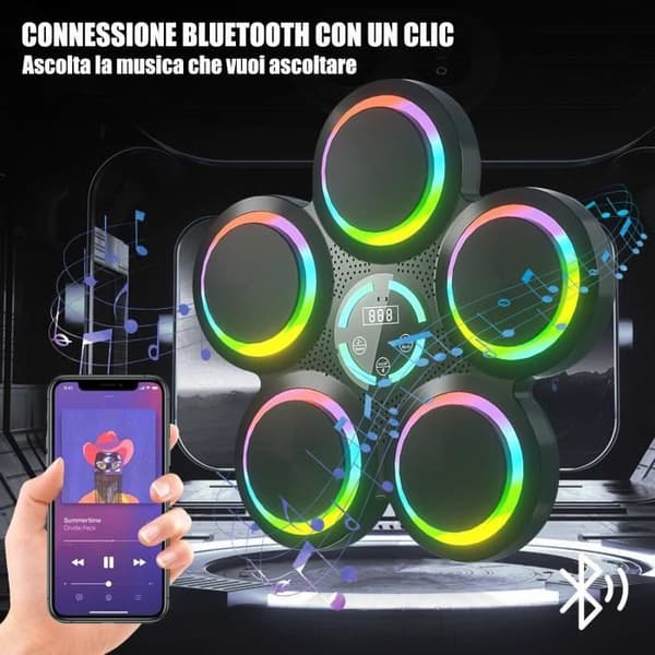 Bluetooth Musik Boksemaskine - PRUMYA - 9 Hastighedsniveauer - 9 Tilstande