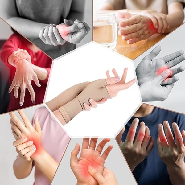 2 stk Kompressionshåndledsstøtte Tommelfingerhåndledsskinne Åndbar håndleds- og tommelfingerstøtte Elastisk håndledsstøtte Håndstøtter til kvinder Mænd Sport, M