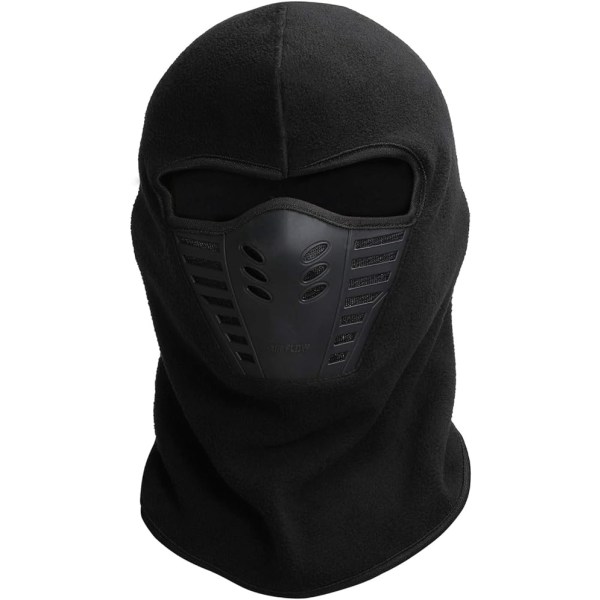 Balaclava til mænd - Airsoft Mask - Face Warmer - Cykeltilbehør - Nakkevarmer - Ski Mask Balaclava - Ninja Mask - One Size - Sort