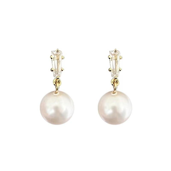 Franske Fashion Simple Pearl Øreringe Eksklusiv Temperament Retro High-End Store Øreklips Øreringe Uden Piercede Øreringe Øreringe