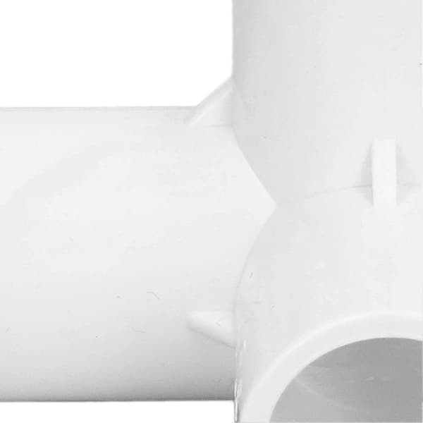 10 stk. 3-vejs rørfittings PVC-plast Retvinklet T-hjørneforbindelse 20 mm indvendig diameter hvid
