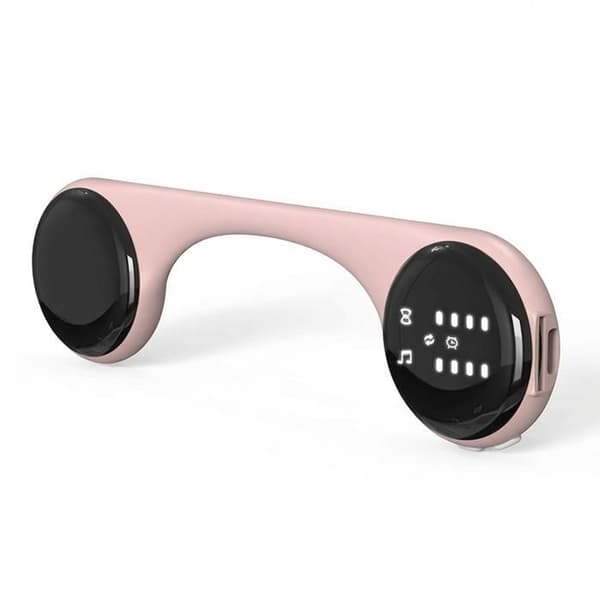 Bluetooth 5.4 sömnlurar (kudde-integrerade) med vitt brus, stereoljud, bas och insomningstimer – Rosa
