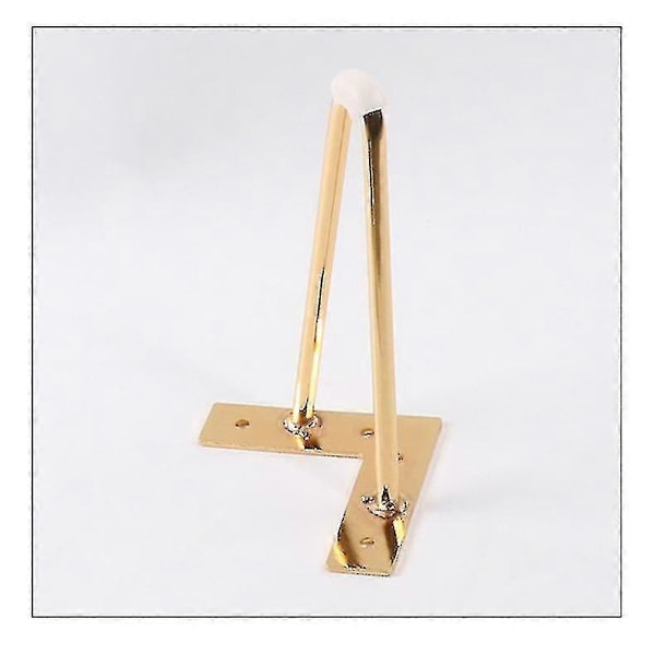 10cm-40cm Bordsben i järn Skåpsfötter Hårnål Skrivbordsben Metall Möbelben 1 Styck Gold 40cm