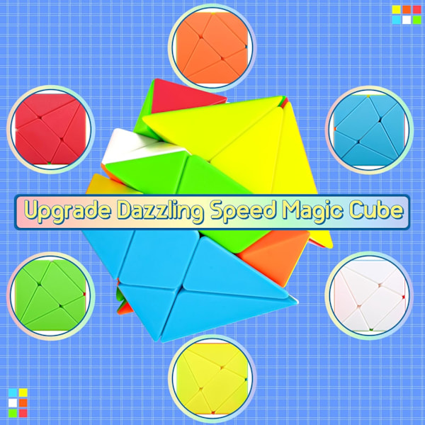 3×3 Magic Speed Cube Axis Cube Tarraamaton Sujuva Ammattimainen Palapelikuutio 3D Aivojumppa Palapeli Taikalelu Koulutuksellinen Nopea Kuutiolelu Lapsille, Aikuisten