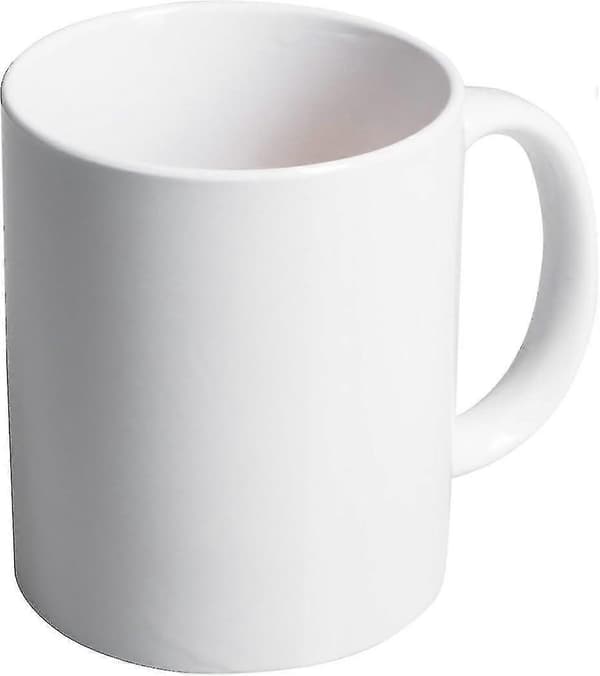 Keramisk mugg med överraskningseffekt - Vit fingerdesign - Gadget kaffemugg som present