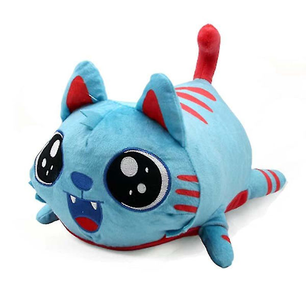 Aphmau Meows Katt Plyschleksak - Mjuk Meemeow Fylld Donut Katt, Kawaii Pommes Frites Och Cheeseburger Mat Plyschdocka - Perfekt Julklapp Blue cat