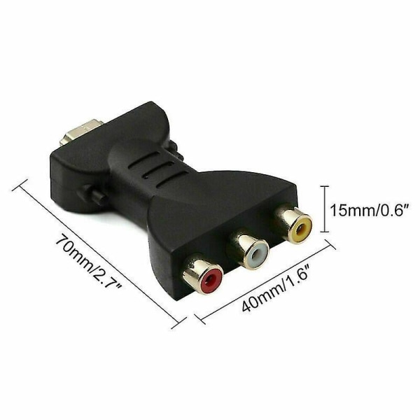 Hdmi hane till 3 Rca kvinnlig komposit AV Audio Video Adapter 4k Converter För TV Video