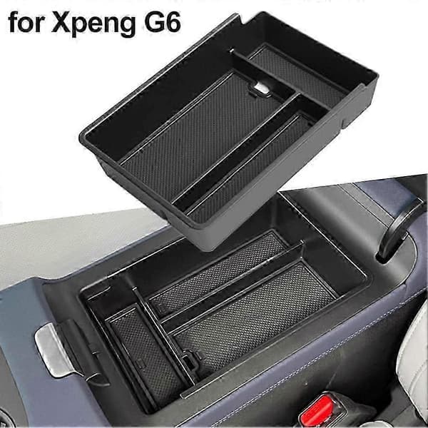 ABS+PVC Midterkonsol Armlæns Opbevaringsboks til Xpeng G6 Centralbeholder