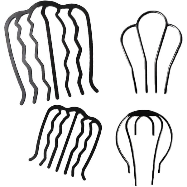 Kryc Hair Clip Hårnåle Bun Chignon Pin Hårgaffel Franske hårnåle 4-pinde Hårpind Bolle Hårholder Tilbehør til kvinder og piger